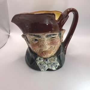 Vintage Royal Doulton Old Charley Character Jug Pitcher Brown Green Porcelain
